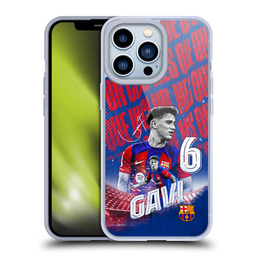 FC Barcelona 2023/24 First Team Gavi Soft Gel Case for Apple iPhone 13 Pro