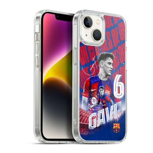 FC Barcelona 2023/24 First Team Gavi Soft Gel Case for Apple iPhone 14