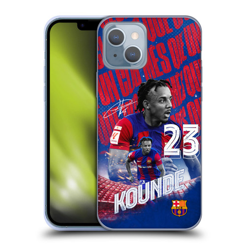 FC Barcelona 2023/24 First Team Jules Koundé Soft Gel Case for Apple iPhone 14