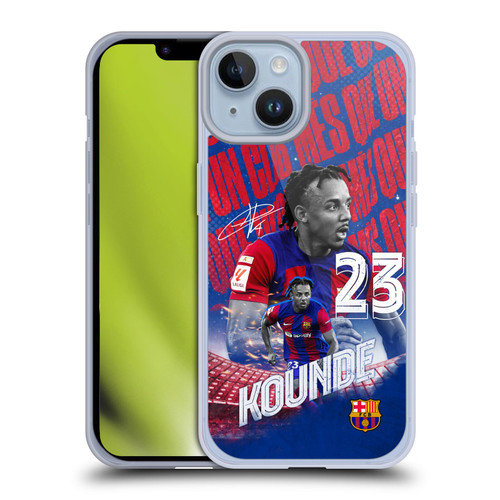 FC Barcelona 2023/24 First Team Jules Koundé Soft Gel Case for Apple iPhone 14