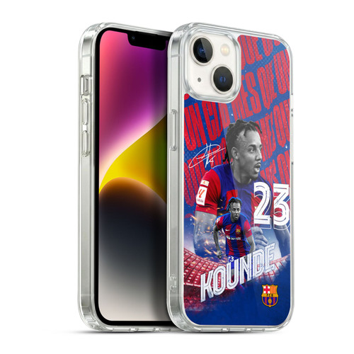 FC Barcelona 2023/24 First Team Jules Koundé Soft Gel Case for Apple iPhone 14 Plus & MagSafe