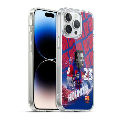 FC Barcelona 2023/24 First Team Jules Koundé Soft Gel Case for Apple iPhone 14 Pro Max & MagSafe