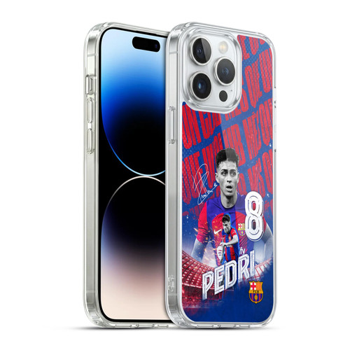 FC Barcelona 2023/24 First Team Pedri Soft Gel Case for Apple iPhone 14 Pro Max & MagSafe