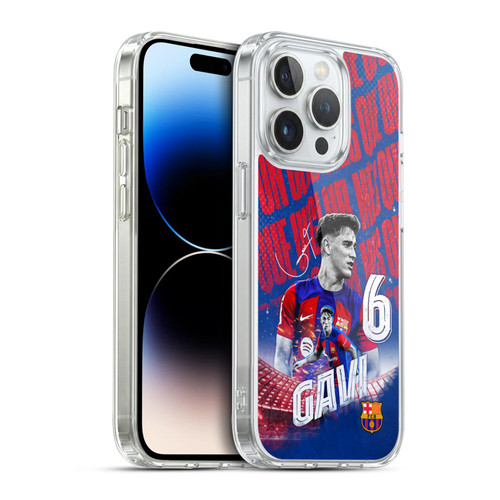 FC Barcelona 2023/24 First Team Gavi Soft Gel Case for Apple iPhone 14 Pro & MagSafe