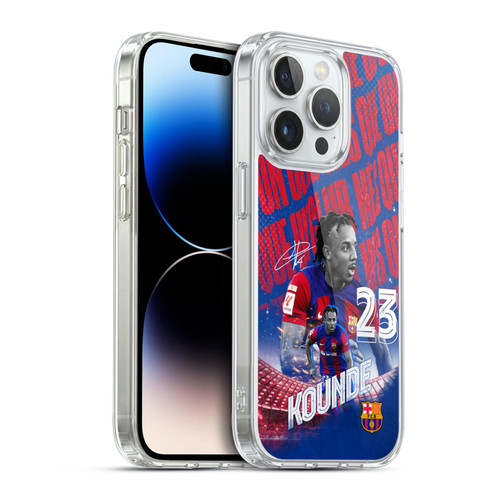 FC Barcelona 2023/24 First Team Jules Koundé Soft Gel Case for Apple iPhone 14 Pro & MagSafe