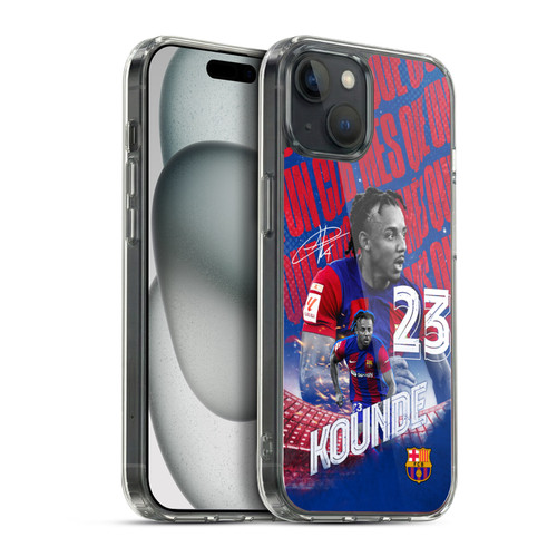 FC Barcelona 2023/24 First Team Jules Koundé Soft Gel Case for Apple iPhone 15 Plus & MagSafe