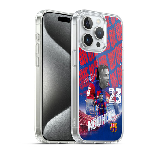 FC Barcelona 2023/24 First Team Jules Koundé Soft Gel Case for Apple iPhone 15 Pro & MagSafe