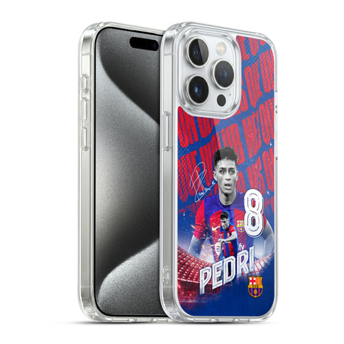FC Barcelona 2023/24 First Team Pedri Soft Gel Case for Apple iPhone 15 Pro & MagSafe
