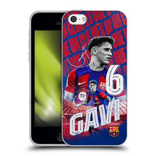 FC Barcelona 2023/24 First Team Gavi Soft Gel Case for Apple iPhone 5c