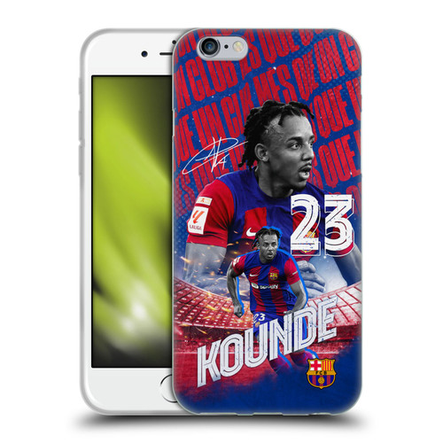 FC Barcelona 2023/24 First Team Jules Koundé Soft Gel Case for Apple iPhone 6 / iPhone 6s