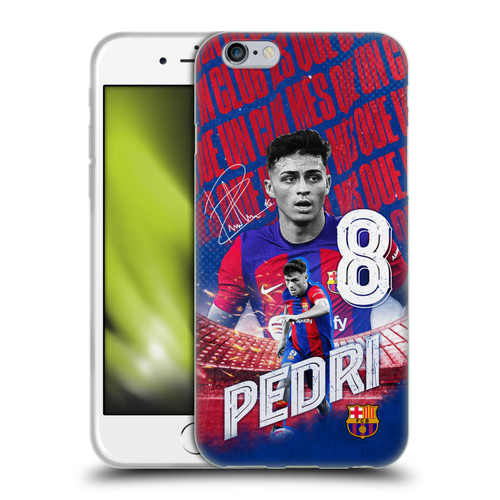 FC Barcelona 2023/24 First Team Pedri Soft Gel Case for Apple iPhone 6 / iPhone 6s