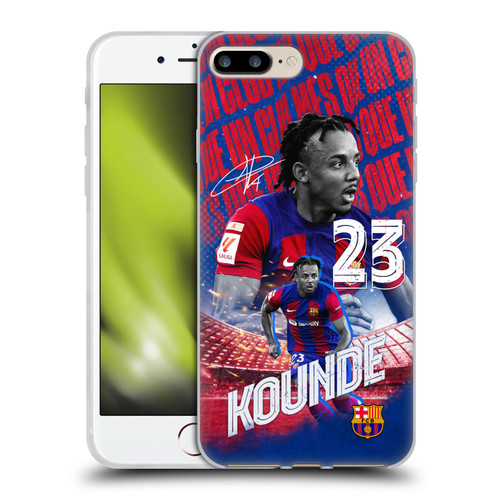 FC Barcelona 2023/24 First Team Jules Koundé Soft Gel Case for Apple iPhone 7 Plus / iPhone 8 Plus
