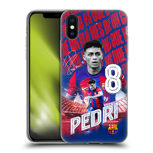 FC Barcelona 2023/24 First Team Pedri Soft Gel Case for Apple iPhone X / iPhone XS