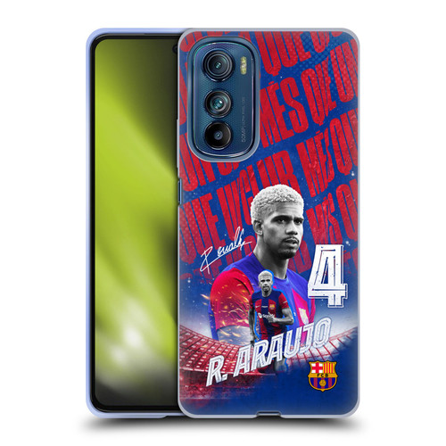 FC Barcelona 2023/24 First Team Ronald Araújo Soft Gel Case for Motorola Edge 30