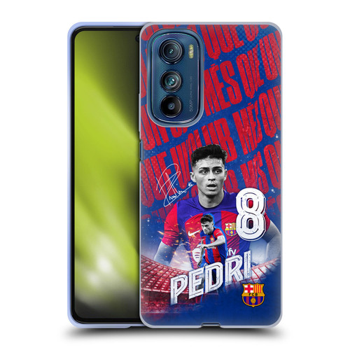 FC Barcelona 2023/24 First Team Pedri Soft Gel Case for Motorola Edge 30