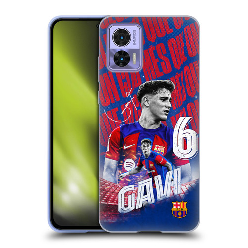 FC Barcelona 2023/24 First Team Gavi Soft Gel Case for Motorola Edge 30 Neo 5G