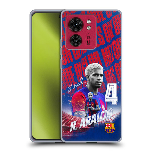 FC Barcelona 2023/24 First Team Ronald Araújo Soft Gel Case for Motorola Moto Edge 40