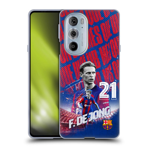 FC Barcelona 2023/24 First Team Frenkie de Jong Soft Gel Case for Motorola Edge X30