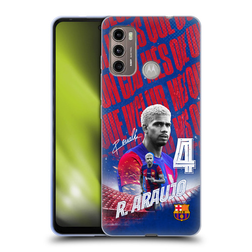 FC Barcelona 2023/24 First Team Ronald Araújo Soft Gel Case for Motorola Moto G60 / Moto G40 Fusion