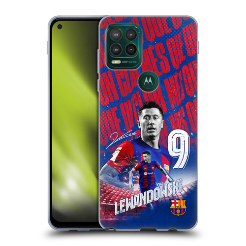 FC Barcelona 2023/24 First Team Robert Lewandowski Soft Gel Case for Motorola Moto G Stylus 5G 2021