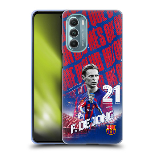 FC Barcelona 2023/24 First Team Frenkie de Jong Soft Gel Case for Motorola Moto G Stylus 5G (2022)