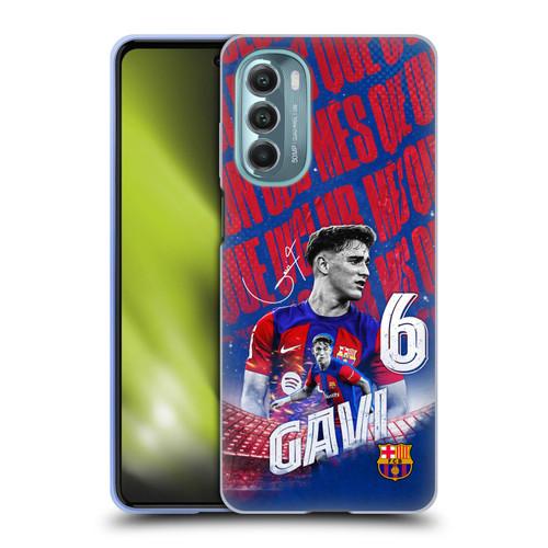 FC Barcelona 2023/24 First Team Gavi Soft Gel Case for Motorola Moto G Stylus 5G (2022)