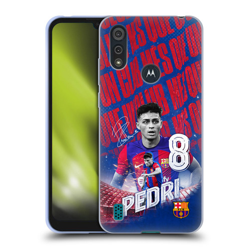 FC Barcelona 2023/24 First Team Pedri Soft Gel Case for Motorola Moto E6s (2020)