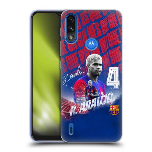 FC Barcelona 2023/24 First Team Ronald Araújo Soft Gel Case for Motorola Moto E7 Power / Moto E7i Power