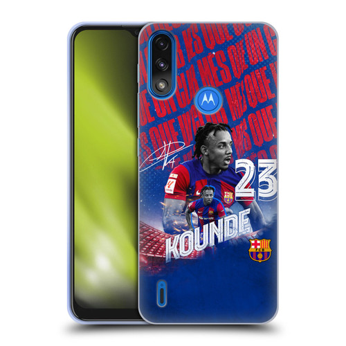FC Barcelona 2023/24 First Team Jules Koundé Soft Gel Case for Motorola Moto E7 Power / Moto E7i Power