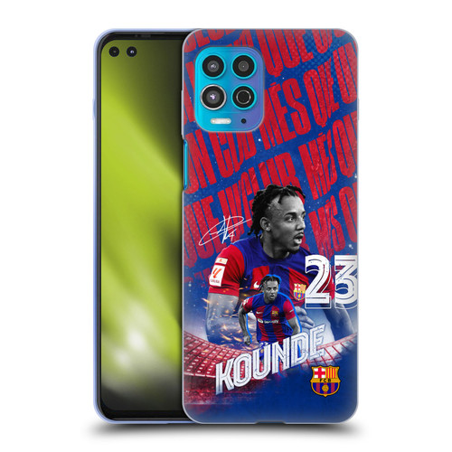 FC Barcelona 2023/24 First Team Jules Koundé Soft Gel Case for Motorola Moto G100