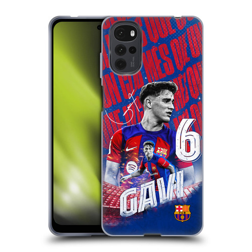 FC Barcelona 2023/24 First Team Gavi Soft Gel Case for Motorola Moto G22