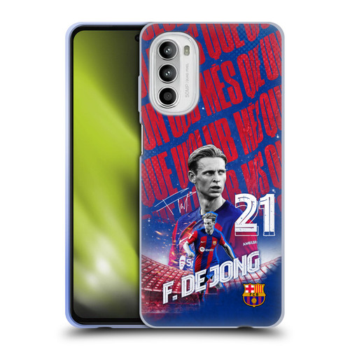 FC Barcelona 2023/24 First Team Frenkie de Jong Soft Gel Case for Motorola Moto G52