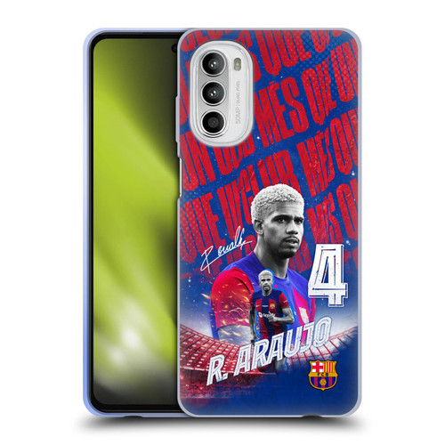FC Barcelona 2023/24 First Team Ronald Araújo Soft Gel Case for Motorola Moto G52
