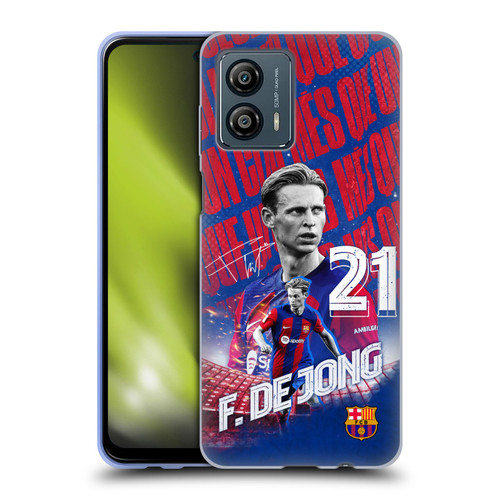 FC Barcelona 2023/24 First Team Frenkie de Jong Soft Gel Case for Motorola Moto G53 5G