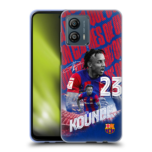 FC Barcelona 2023/24 First Team Jules Koundé Soft Gel Case for Motorola Moto G53 5G