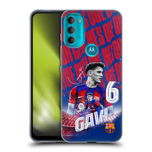 FC Barcelona 2023/24 First Team Gavi Soft Gel Case for Motorola Moto G71 5G