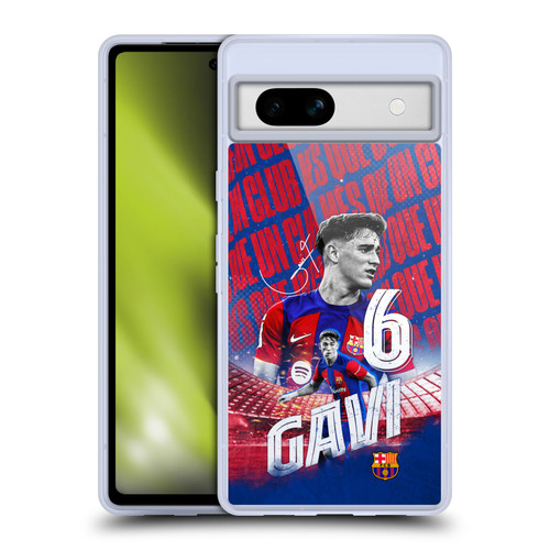 FC Barcelona 2023/24 First Team Gavi Soft Gel Case for Google Pixel 7a