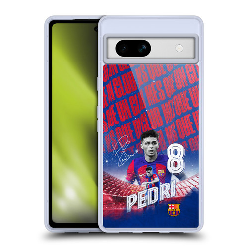 FC Barcelona 2023/24 First Team Pedri Soft Gel Case for Google Pixel 7a