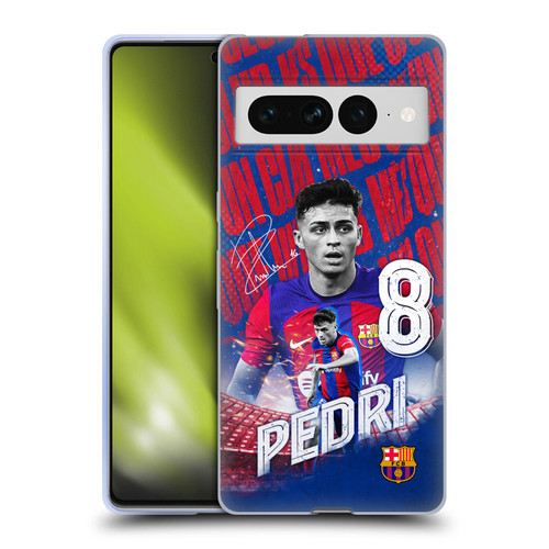 FC Barcelona 2023/24 First Team Pedri Soft Gel Case for Google Pixel 7 Pro