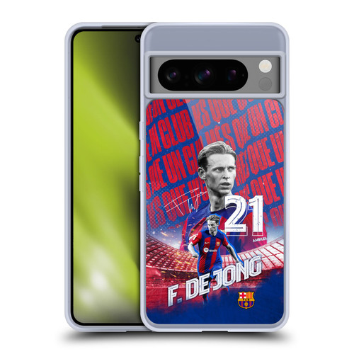 FC Barcelona 2023/24 First Team Frenkie de Jong Soft Gel Case for Google Pixel 8 Pro