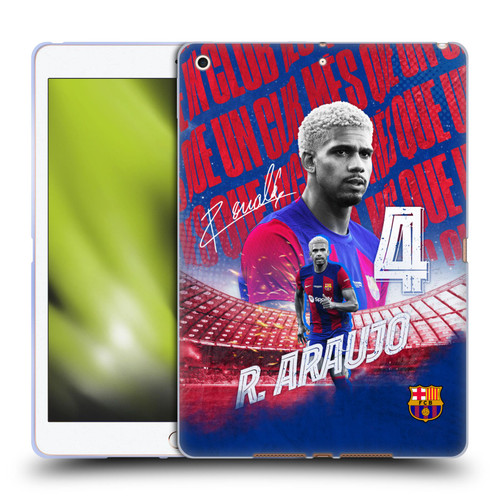 FC Barcelona 2023/24 First Team Ronald Araújo Soft Gel Case for Apple iPad 10.2 2019/2020/2021
