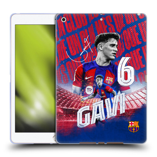 FC Barcelona 2023/24 First Team Gavi Soft Gel Case for Apple iPad 10.2 2019/2020/2021