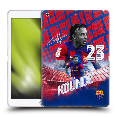 FC Barcelona 2023/24 First Team Jules Koundé Soft Gel Case for Apple iPad 10.2 2019/2020/2021