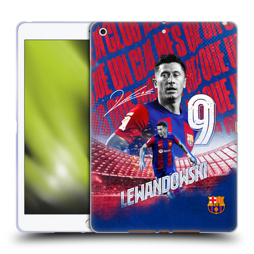 FC Barcelona 2023/24 First Team Robert Lewandowski Soft Gel Case for Apple iPad 10.2 2019/2020/2021