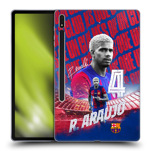 FC Barcelona 2023/24 First Team Ronald Araújo Soft Gel Case for Samsung Galaxy Tab S8 Plus
