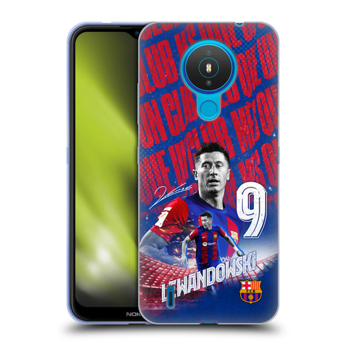 FC Barcelona 2023/24 First Team Robert Lewandowski Soft Gel Case for Nokia 1.4