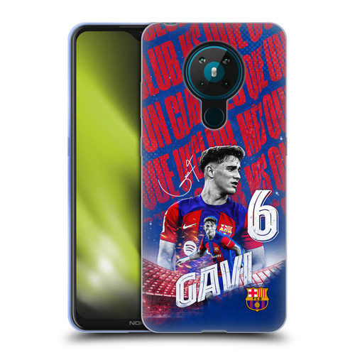 FC Barcelona 2023/24 First Team Gavi Soft Gel Case for Nokia 5.3