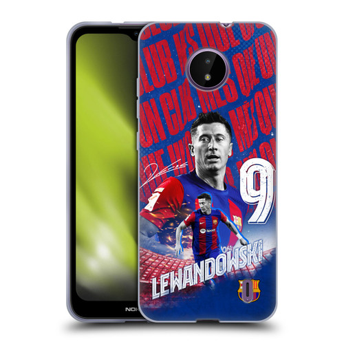 FC Barcelona 2023/24 First Team Robert Lewandowski Soft Gel Case for Nokia C10 / C20