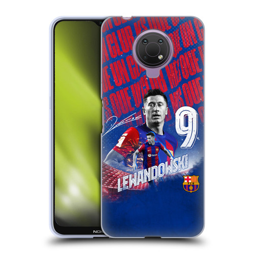 FC Barcelona 2023/24 First Team Robert Lewandowski Soft Gel Case for Nokia G10