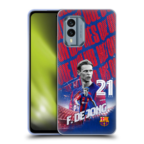 FC Barcelona 2023/24 First Team Frenkie de Jong Soft Gel Case for Nokia X30